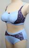 Viola BH Prothese hellblau aubergine Set